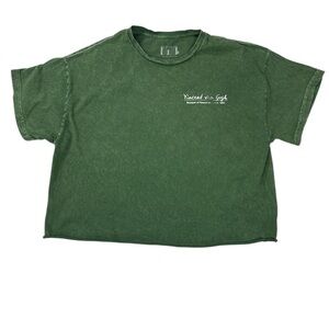 IML Women’s Green CropTee Shirt Size XL Vincent Van Gogh Bouquet Of Flowers